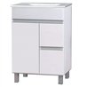 Compra Mueble + lavabo albuera 70x45 cm blanco brillo 2 cajones