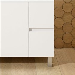 Compra Mueble + lavabo albuera 70x45 cm blanco brillo 2 cajones