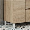 Mueble + lavabo albuera 70x45 cm roble natural mate 2 cajones y 2 puertas patas