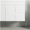 Mueble + lavabo albuera 80x45 cm blanco brillo 2 cajones y puertas suspendido