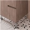 Mueble + lavabo albuera 80x45 cm gris brillo 2 cajones y 2 puertas patas