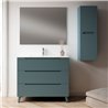 Conjunto de baño valnera 100x45 cm azul oceano mate 3 cajones con patas