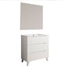 Conjunto de baño valnera 100x45 cm blanco mate 3 cajones con patas