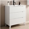 Conjunto de baño valnera 100x45 cm blanco mate 3 cajones con patas