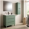 Conjunto de baño valnera 100x45 cm verde lago mate 3 cajones con patas