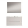 Conjunto de baño valnera 120x45 cm blanco mate 2 cajones suspendido