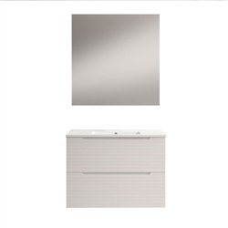 Conjunto de baño valnera 60x45 cm blanco mate 2 cajones suspendido