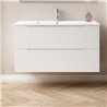 Conjunto de baño valnera 60x45 cm blanco mate 2 cajones suspendido