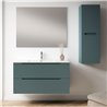 Conjunto de baño valnera 80x45 cm azul oceano mate 2 cajones suspendido