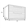 Conjunto de baño valnera 80x45 cm azul oceano mate 2 cajones suspendido