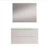 Conjunto de baño valnera 80x45 cm blanco mate 2 cajones suspendido
