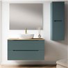 Conjunto de baño valnera sobre encimera 100x45 cm azul oceano mate 2 cajones sus