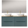 Conjunto de baño valnera sobre encimera 120x45 cm azul oceano mate 2 cajones sus