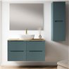 Conjunto de baño valnera sobre encimera 120x45 cm azul oceano mate 2 cajones sus