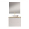 Conjunto de baño valnera sobre encimera 60x45 cm blanco mate 2 cajones suspendid