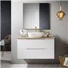 Conjunto de baño valnera sobre encimera 60x45 cm blanco mate 2 cajones suspendid