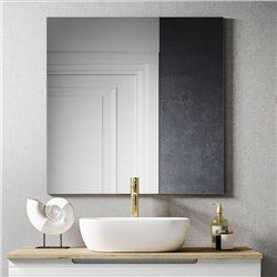 Conjunto de baño valnera sobre encimera 60x45 cm blanco mate 2 cajones suspendid