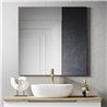 Conjunto de baño valnera sobre encimera 80x45 cm blanco mate 2 cajones suspendid