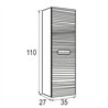 Mueble auxiliar valnera 35x27 cm azul oceano mate suspendido