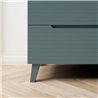 Mueble + lavabo valnera 100x45 cm azul oceano mate 3 cajones con patas