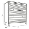 Mueble + lavabo valnera 100x45 cm azul oceano mate 3 cajones con patas