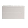 Mueble + lavabo valnera 120x45 cm blanco mate 2 cajones suspendido