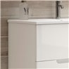 Mueble + lavabo valnera 120x45 cm blanco mate 2 cajones suspendido