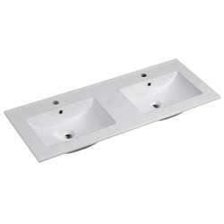 Mueble + lavabo valnera 120x45 cm blanco mate 2 cajones suspendido