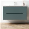 Mueble + lavabo valnera 60x45 cm azul oceano mate 2 cajones suspendido