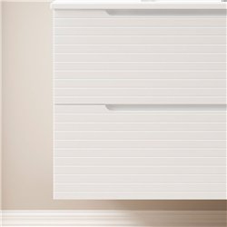 Mueble + lavabo valnera 60x45 cm blanco mate 2 cajones suspendido