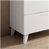 Mueble + lavabo valnera 80x45 cm blanco mate 3 cajones con patas