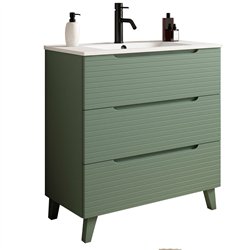 Compra Mueble + lavabo valnera 80x45 cm verde lago mate 3