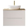 Mueble + lavabo valnera sobre encimera 60x45 cm blanco mate 2 cajones suspendido