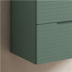 Mueble + lavabo valnera sobre encimera 80x45 cm verde lago mate 2 cajones suspen