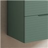 Mueble + lavabo valnera sobre encimera 80x45 cm verde lago mate 2 cajones suspen