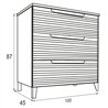 Conjunto de baño lusa 100x45 cm desierto mate 3 cajones con patas