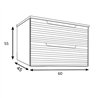 Conjunto de baño lusa 60x45 cm desierto mate 2 cajones suspendido