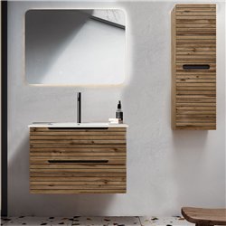 Conjunto de baño lusa 80x45 cm desierto mate 2 cajones suspendido
