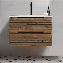 Conjunto de baño lusa 80x45 cm desierto mate 2 cajones suspendido