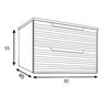 Conjunto de baño lusa 80x45 cm desierto mate 2 cajones suspendido