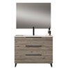 Conjunto de baño lusa 80x45 cm desierto mate 3 cajones con patas