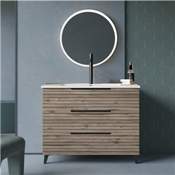 Conjunto de baño lusa 80x45 cm desierto mate 3 cajones con patas