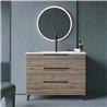 Conjunto de baño lusa 80x45 cm desierto mate 3 cajones con patas