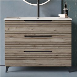 Conjunto de baño lusa 80x45 cm desierto mate 3 cajones con patas