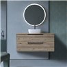 Conjunto de baño lusa sobre encimera 60x45 cm desierto mate 2 cajones suspendido