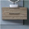Conjunto de baño lusa sobre encimera 60x45 cm desierto mate 2 cajones suspendido