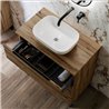 Conjunto de baño lusa sobre encimera 80x45 cm desierto mate 3 cajones con patas