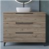 Conjunto de baño lusa sobre encimera 80x45 cm desierto mate 3 cajones con patas
