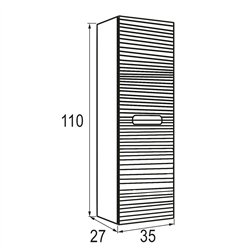 Mueble auxiliar lusa 35x27 cm desierto mate suspendido