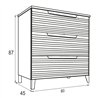 Mueble + lavabo lusa 80x45 cm desierto mate 3 cajones con patas